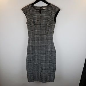 Mango pliaid pencil dress.like new .size 2